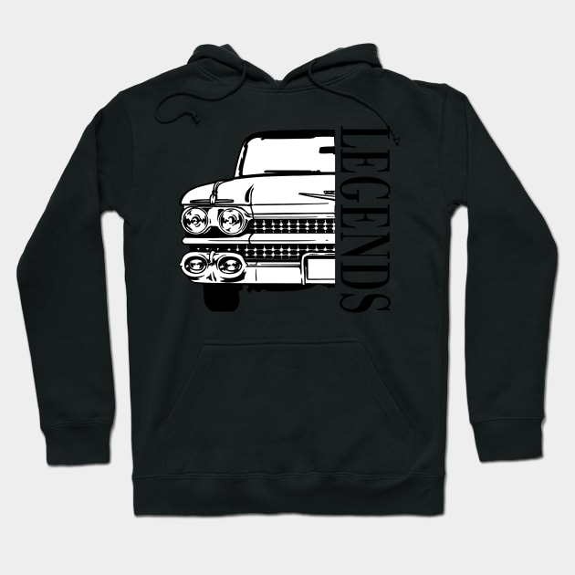 Cadillac (1959) Vintage Car Awesome Hoodie by Silly Picture